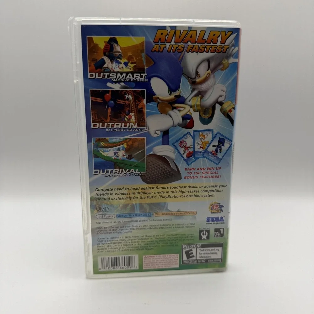 Sonic Rivals Sony PSP Game E SEGA NTSC-U/C Greatest Hits Disc Case Manual